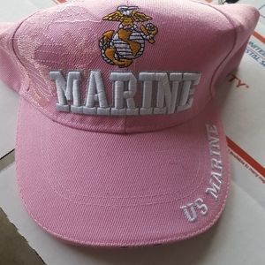 MARINE W/CORPS  INSIGNA PINK BALL CAP NEW
